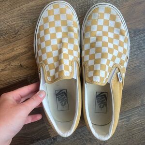 Yellow checkered vans